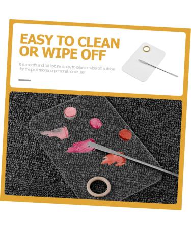 Buy Hemoton 2 Sets Beauty Palette: Acrylic Makeup Mixing Tray & Stainless Steel Nail Palette for Eyeshadow & Foundation - International Shipping Available - Buy Online on GoSupps.com