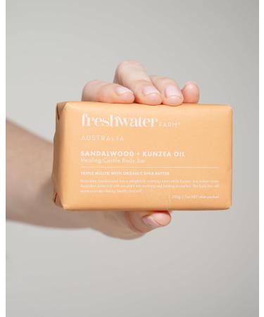 Healing Castile Body Bar - Sandalwood & Kunzea Oil | Natural Triple-Milled Soap with Organic Shea Butter | International Shipping - Buy Online on GoSupps.com