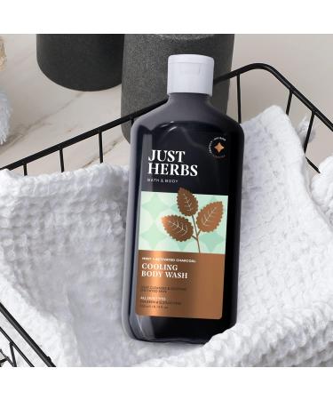 Ju-st He rb-s Deep Cleansing Cooling Body Wash with Mint & Activated Charcoal - 300ml for Men & Women | Refresh & Revitalize - Buy Online on GoSupps.com