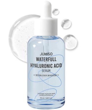 Jumiso Waterfull Hyaluronic Acid Serum 1.69 fl.oz / 50ml | Face Moisturizer Facial Hydrating Serum for All Skin Types Moisture Booster for Dry Skin | Vegan Fragrance-Free