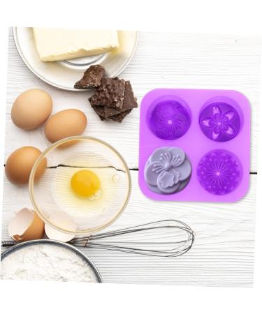 MAGICLULU 4 Pcs Handmade Soap Mold Chocolate Roses Silica Gel Purple 3X16.6X16.6CMx4pcs - Buy Online on GoSupps.com
