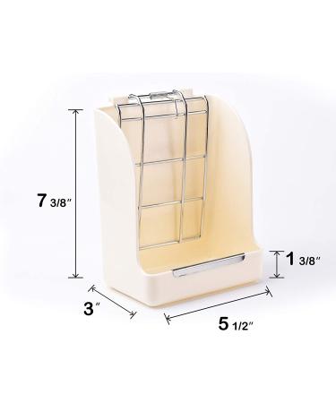 CalPalmy Hay Feeder for Rabbits, Guinea Pigs, Chinchillas - Reduce Waste with Hanging Alfalfa/Timothy Dispenser - White - Buy Online on GoSupps.com