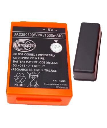 BA225030 6V 1500mAh Ni-Mh Battery Rechargeable for HBC Pump Truck Remote Control Battery