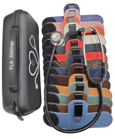 Handmade Leather Stethoscope Holder with Clip | Genuine USA Craftsmanship for Physicians Nurses EMTs & Medical Students - Buy Online on GoSupps.com