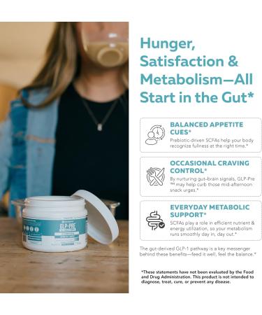 GLP-Pre Optimized Prebiotic Fiber Complex - Gut-Microbiome Optimization for Natural GLP-1 Pathway Support & Metabolic Wellness - Includes Clinically Studied Non-Digestible Fibers - 30 Servings - Buy Online on GoSupps.com
