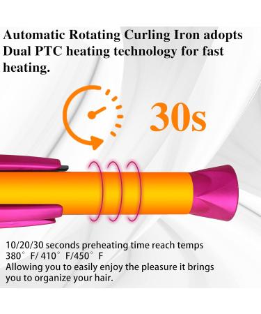 Automatic Curling Iron - Rotating Hair Curler with 3 Interchangeable Barrels for Beach Waves Adjustable Temps & LCD Display - Dual Voltage eCommerce - Buy Online on GoSupps.com