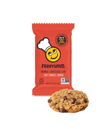 FreeYumm Oatmeal Chocolate Chip Soft Baked Cookies - Gluten-Free Plant-Based Snacks (Pack of 3) | Allergy-Friendly & Safe for School - 21 Individually Wrapped Cookies - Buy Online on GoSupps.com