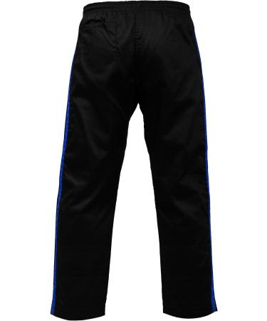 Ultimate Martial Arts Striped Karate Pants - Blue 5 - Cotton/Polyester Blend - Kids/Adults Unisex - Buy Online on GoSupps.com