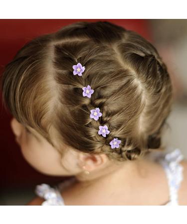 Wecoe 20 Pcs Small Flower Hair Clips - Cute Decorative Mini Claw Clips for Girls - Purple Lily Hair Accessories for Kids & Women - Buy Online on GoSupps.com