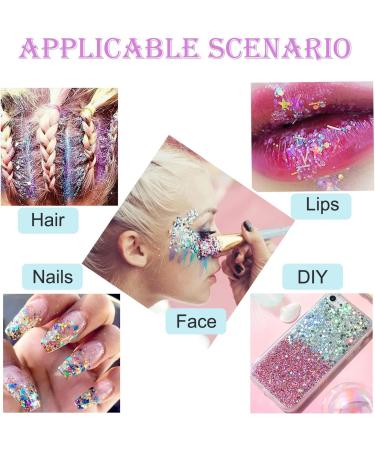 Green Body Glitter Gel - Long Lasting Face & Hair Sparkling Makeup | Mermaid Sequins Liquid Glitter for Eyeshadow & Nails (2PCS - Buy Online on GoSupps.com