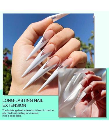 TEEROVA Builder Gel Nail Kit - 3 Colors 30g Clear Pink White Nail Extension Hard Gel Nail Kit Nail Strengthen UV Gel Nail Art Manicure Set with Nail Forms Nail Brush Gel Base Top Coat Set - Buy Online on GoSupps.com