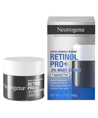 Neutrogena Rapid Wrinkle Repair Retinol Pro+ Night Moisturizer 1.7 oz - Anti-Aging Face Cream with 0.3% Retinol - Fragrance & Paraben-Free - Buy Online on GoSupps.com