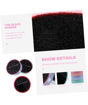 WOONEKY 3pcs Makeup Brush Cleaning Box Make up Clean Makeup Eyeshadow Brush Silicone Makeup Tools Care - Buy Online on GoSupps.com