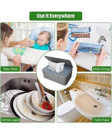 Buy Baby Wet Wipes Storage Box - Dust-Tight Plastic Napkin Holder with Lid for Home & Office - International Shipping - Buy Online on GoSupps.com