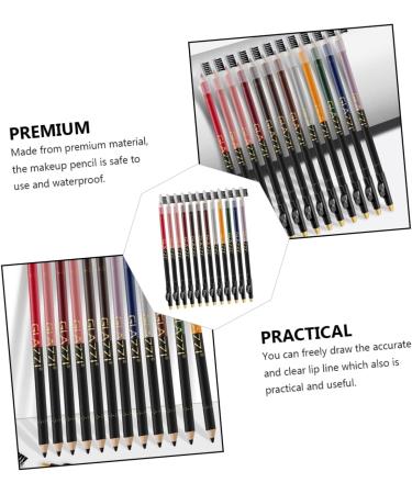 Ipetboom 12pcs Lip Liner Eyeliner Eyebrow Pen Pencil Eyeliner Waterproof Lip Liner Makeup Pen Lips - Buy Online on GoSupps.com