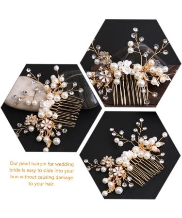 minkissy Pearl Comb Hair Combs for Women Accessories Wedding Hair Accessories for Brides Gold Hair Flower Girl Hair Accessories Girls Hair Accessory The Flowers Pearl Bridesmaid Headband - Buy Online on GoSupps.com