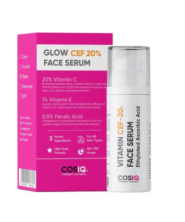 20% Vitamin C Serum 30ml | With Vitamin E & Ferulic Acid | Glowing & Brightening Skin | Anti-Aging Serum. for Wrinkles Fine Lines & Dark Spots | All Skin Types 30ml