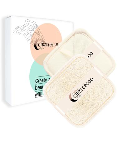 Natural Real Egyptian Shower Loofah Sponge Body Scrubber Provide a Refreshingly - Deep Clean to Your Face & Body -5 x 5 Inch-3Pack