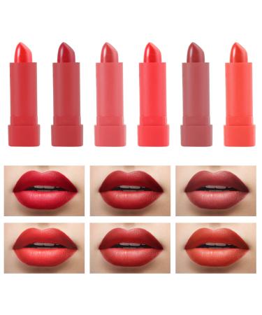 BOOBEES 6 colors lipstick lip gloss set lipstick make -up set smooth moisture lipstick long -lasting waterproof gifts for women C6