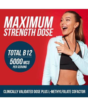 Organic Vitamin B12 5000 mcg | 3 BioActive B12 Forms | Cherry Flavor | Vegan | Non-GMO (60 Servings) - Buy Online on GoSupps.com