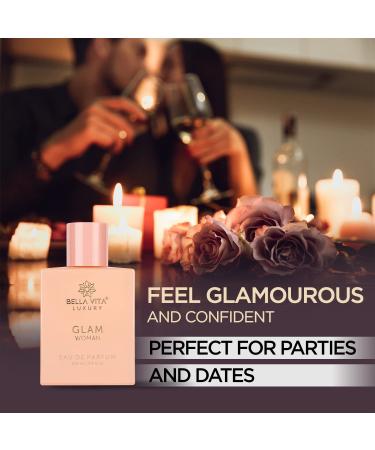 Bellavita Luxury GLAM Perfume for women | Long-Lasting Eau De Parfum | Gift for birthdays and anniversary | Vegan and Cruelty-free | perfume oil imported from France Spain and Italy - Buy Online on GoSupps.com