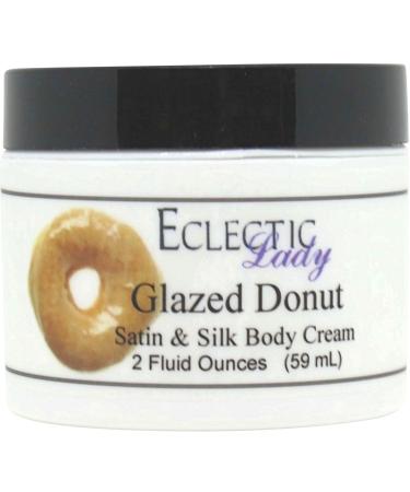 Eclectic Lady Glazed Donut Satin and Silk Cream Body Cream Body Lotion 2 oz - Shea Butter Aloe Silk Amino Acids Vitamin E Phthalate-Free Handcrafted in USA - Perfect For Women 2 Ounce (Pack of 1)
