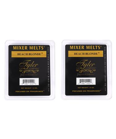 Tyler Candle Company Beach Blonde 1.9 Ounce Scented Mixer Wax Melt Cubes for Tart Burner Pack of 2