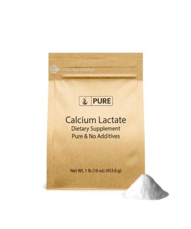 Pure Original Ingredients Calcium Lactate (1lb) Calcium Supplement Electrolyte Non-GMO 1 Count (Pack of 1)