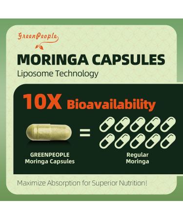 Moringa Pure Capsules, Rich Moringa Powder, A Natural Green Antioxidant Superfood - Supports Energy, Skin Health, Gut Health, with Essential Vitamins & Amino Acids, 180pcs-2 Pack 180 Count (Pack of 2) - Buy Online on GoSupps.com
