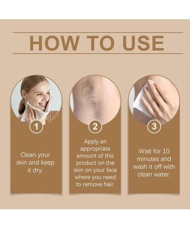  CongRong Coconut oil facial hair removal cream for sensitive skin non-irritating gentle fast painless and soothing long-lasting hair removal effect natural hydration (3 pcs) - Buy Online on GoSupps.com