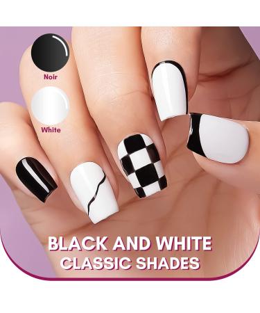 Makartt Gel Nail Polish Liner Set - 8ML White Black French Tip Swirl Draw Nail Art - UV Curing Manicure Set for Salon DIY - Buy Online on GoSupps.com