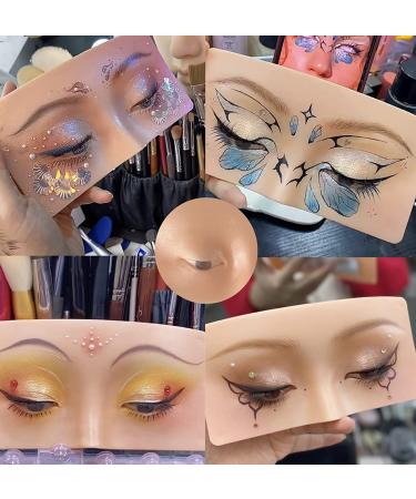 3D Silicone Practice Face Board for Makeup Artists, Students & Beginners - 5 Piece Cosmet Yellow - Buy Online on GoSupps.com