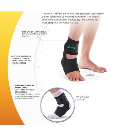 Air Cast Airheel Ankle Brace for Achilles Tendonitis & Plantar Fasciitis | Left & Right Foot Support | Includes Lumintrail Drawstring Bag | Large Size - Buy Online on GoSupps.com