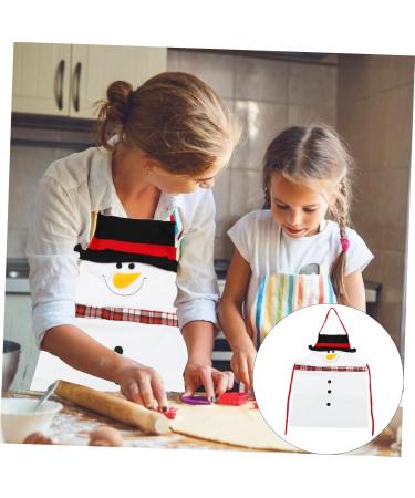Angoily Christmas Apron Santa Claus Outfit Christmas Kitchen Apron Cooking Apron Hair Cutting Cape Santa Outfits Christmas Party Favors Fabric At Home Work Barber Supplies - Buy Online on GoSupps.com