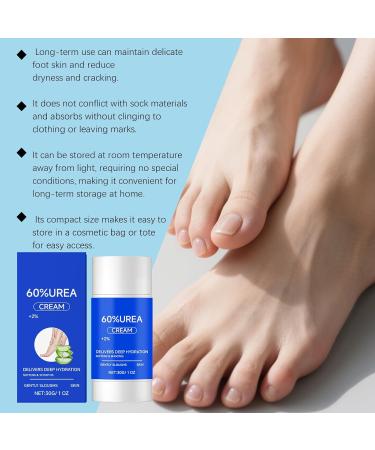 WRANBAO 60 Urea foot cream against dry cracked heels aloe vera foot care stick provides intensive moisture practical moisturizer for on the go also suitable for hands knees and elbows 6 6 pieces - Buy Online on GoSupps.com