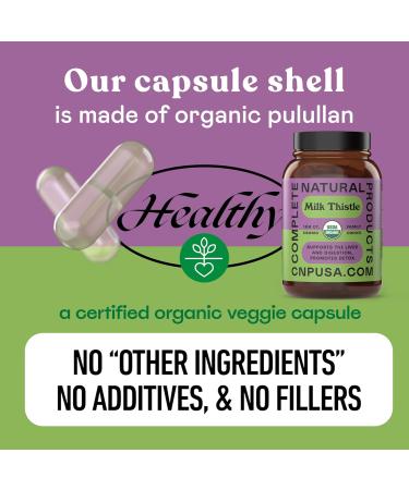 Complete Natural Products Pure Organic Milk Thistle Capsules - 500 mg Silymarin Powder 100 Pills 100 Count (Pack of 1) - Buy Online on GoSupps.com