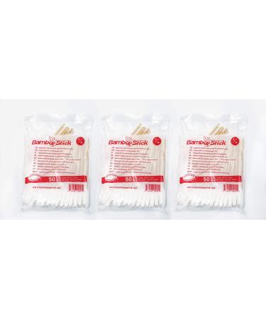 H3D Bamboo Cotton Swabs for Dog Ear Cleaning 3 Pack Size S/M 50 Pack 150 Pack 36