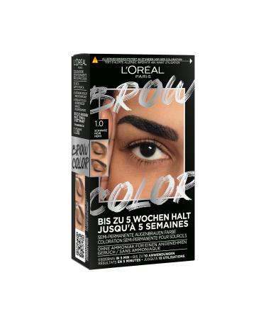 L'Or al Paris eyebrow color for a radiant and perfectly maintained look ammonia -free eyebrow paint up to 10 applications p Pack brow color 1.0 black - Buy Online on GoSupps.com