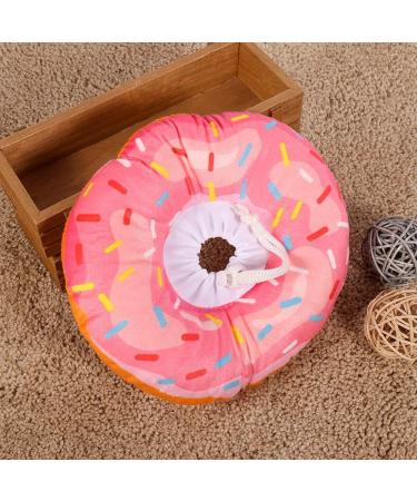 Xinzistar Cat Cone Collar - Adjustable Soft Recovery Collar for Cats - Healing Elizabeth Collar for Post-Surgery - Comfy Cotton Cone - S Pink Donut Design - Buy Online on GoSupps.com