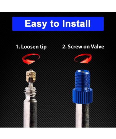 Bike Presta Valve Inflate Adapter 5 Pack - Aluminum, Multi Color, Convert to Schrader Valve, Inflate Tire with Standard Pump or Air Compressor - Buy Online on GoSupps.com