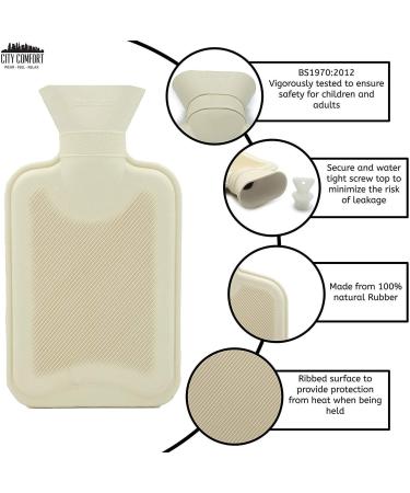 CityComfort Hot Water Bottle with Sloth Cover - Super Soft Fleece Plush - Long Lasting Warmth - Natural Rubber 1 Litre - UK Safe Tested - Buy Online on GoSupps.com