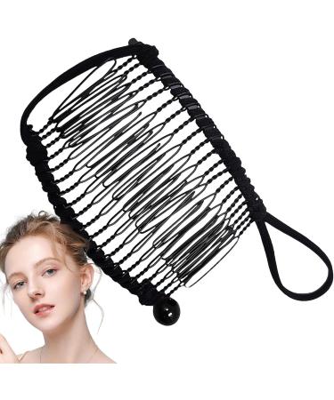 Banana Clip Holder Clip for Fixing Hair Metal Banana Combs for Women Girls Combs Clip for Long Thick Curly Hair Black - Buy Online on GoSupps.com