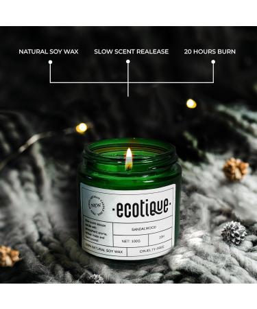 Scented Sandalwood Candle - Toxic Free 100% Soy Long-Lasting Aromatherapy for Bedroom Minimal Soot Perfect Gift for Valentine's Day - Buy Online on GoSupps.com
