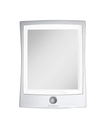 Zadro ZWTAR20S Rechargeable LED Fogless Shower Shaving Mirror - Silver & White - Buy Online on GoSupps.com