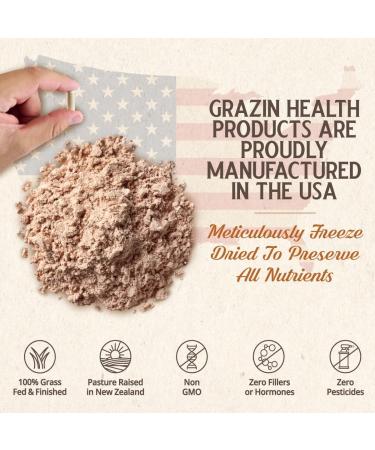 GRAZIN HEALTH - Her Power Female Enhancement Capsules 2900mg Per Serving (180 Count) | Freeze-Dried Female Reproductive Tissue Liver Kidney & Bone Marrow | 100% Grass-Fed New Zealand Sourced - Buy Online on GoSupps.com