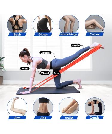 Fokky Fitness Straps 4-Set | Resistance Bands with 4 Levels & Carrying Bag | Ideal for CrossFit Yoga Pilates | Muscle Building for Men & Women - Buy Online on GoSupps.com