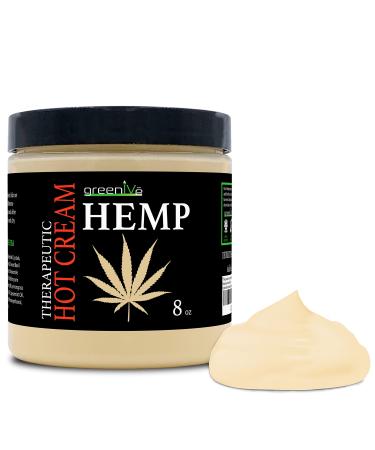 GreenIVe Hemp Hot Cream Soothing Moisturizing Hemp Hot Cream Exclusively on Amazon (8 oz Jar) 8 Ounce (Pack of 1)