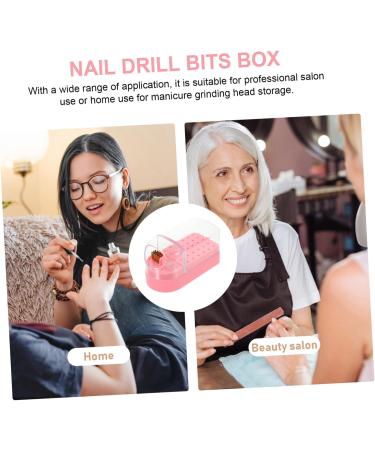 POPETPOP Box Cleaning Brush Drills Nail Drill Bits Holder Nail Drill Bits Container Nail Drill Bit Organizer Nail Bit Holder Manicure Drill Bit Holder Plastic Grinding Head Display Stand - Buy Online on GoSupps.com