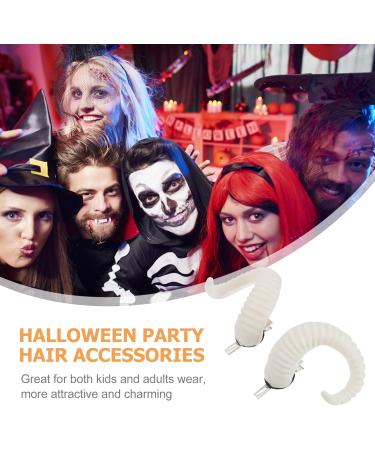 LALAFINA 1 Pair Sheep Horns Cosplay Ram Horns Ram Horns Cosplay Horns Hair Clips for Women Halloween Costume White One Size White - Buy Online on GoSupps.com