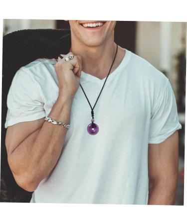 Minkissy 2-Pack Pendant Necklace with Safety Buckle | Crystal Amethyst Party Accessories | Festival Neck Chain - Buy Online on GoSupps.com